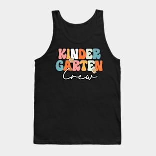 Kindergarten Crew Team Groovy Back To School Tank Top